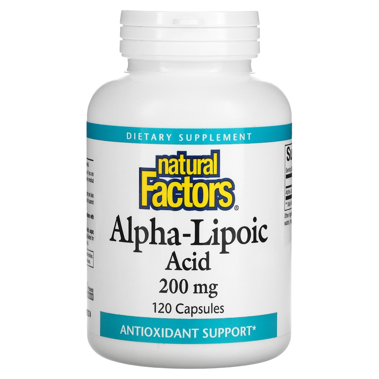 Natural Factors, Alpha-Lipoic Acid, 200 mg, 120 Capsules UPC 068958020990 | Hilife Vitamins